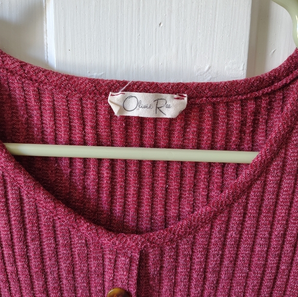 *5 for $25* Olivia Rae Women's Small Burgundy Ribbed Tank Top With Tie Front - Picture 10 of 11